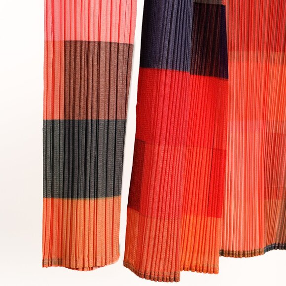 Pleats Please Issey Miyake Archival Multicolour Gradient Squares Jacket, Size XL - Picture 5 of 9